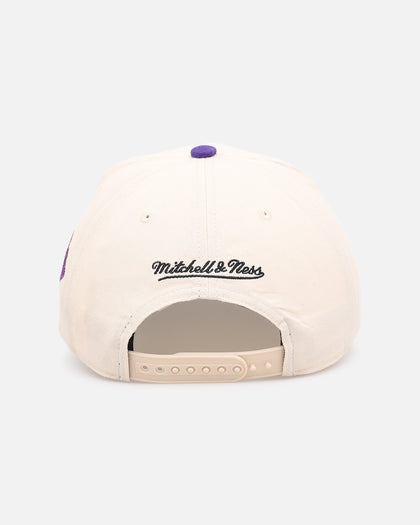 Mitchell & Ness Atlanta Braves 'Chainstitch Wordmark' Pro Pinch Snapback Purple