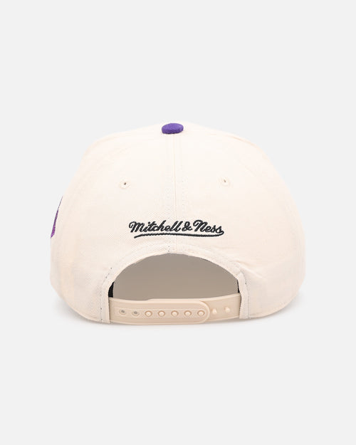 Mitchell & Ness Atlanta Braves 'Chainstitch Wordmark' Pro Pinch Snapback Purple