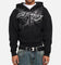 Ed Hardy Eagle Rhinestone Zip Hoodie Black