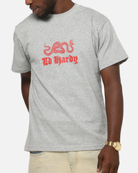 Ed Hardy Venom Fitted T-Shirt Grey Marle