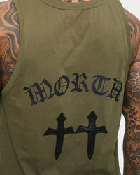 Saint Morta Day Of The Dead Singlet Army Green