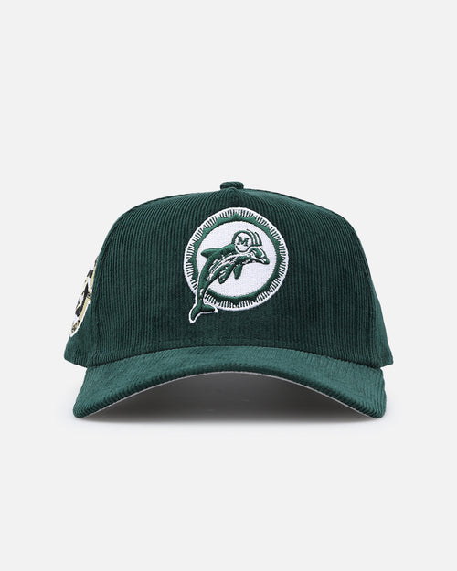 New Era Miami Dolphins 'Dark Green Cord' 9FORTY A-Frame Corduroy Snapback Dark Green