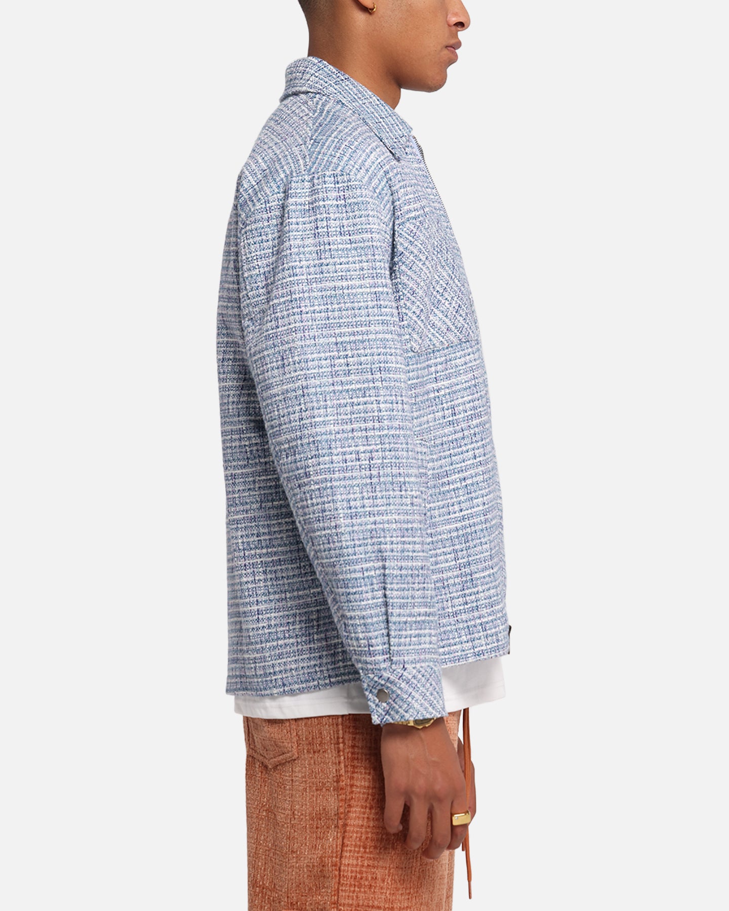 XXIII Boucle Tweed Zip Jacket Teal/Blue/Purple | Culture Kings US