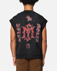Saint Morta Hardcore Cut Off T-Shirt Sunfade Grey