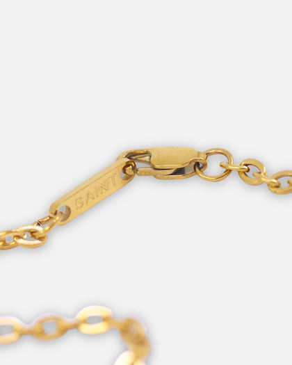 Saint Morta Lapis Octagon Pendant Chain Gold
