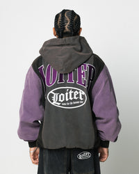 Loiter Splinter Hoodie Charcoal/Purple