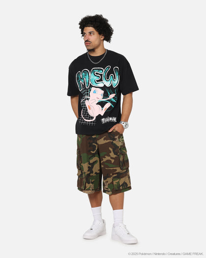 The Pokémon Collection By 73Studio Mew Vintage T-Shirt Off Black