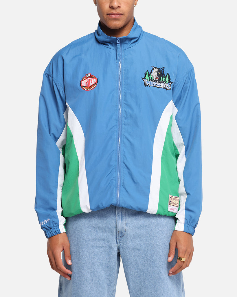 Mitchell & Ness Minnesota Timberwolves Nylon Track Jacket Blue