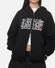 S Double Triple Block Zip Hoodie Black
