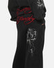 Ed Hardy Women's Rose Trackpants Washed Black