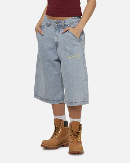 Ed Hardy Serpent Jorts Light Wash