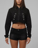 Loiter Women's Rodeo Cropped Zip Hoodie Black