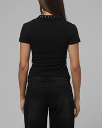 Loiter Women's Statement Polo T-Shirt Black