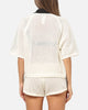 Adidas Women's Crochet Polo Shirt White/Black