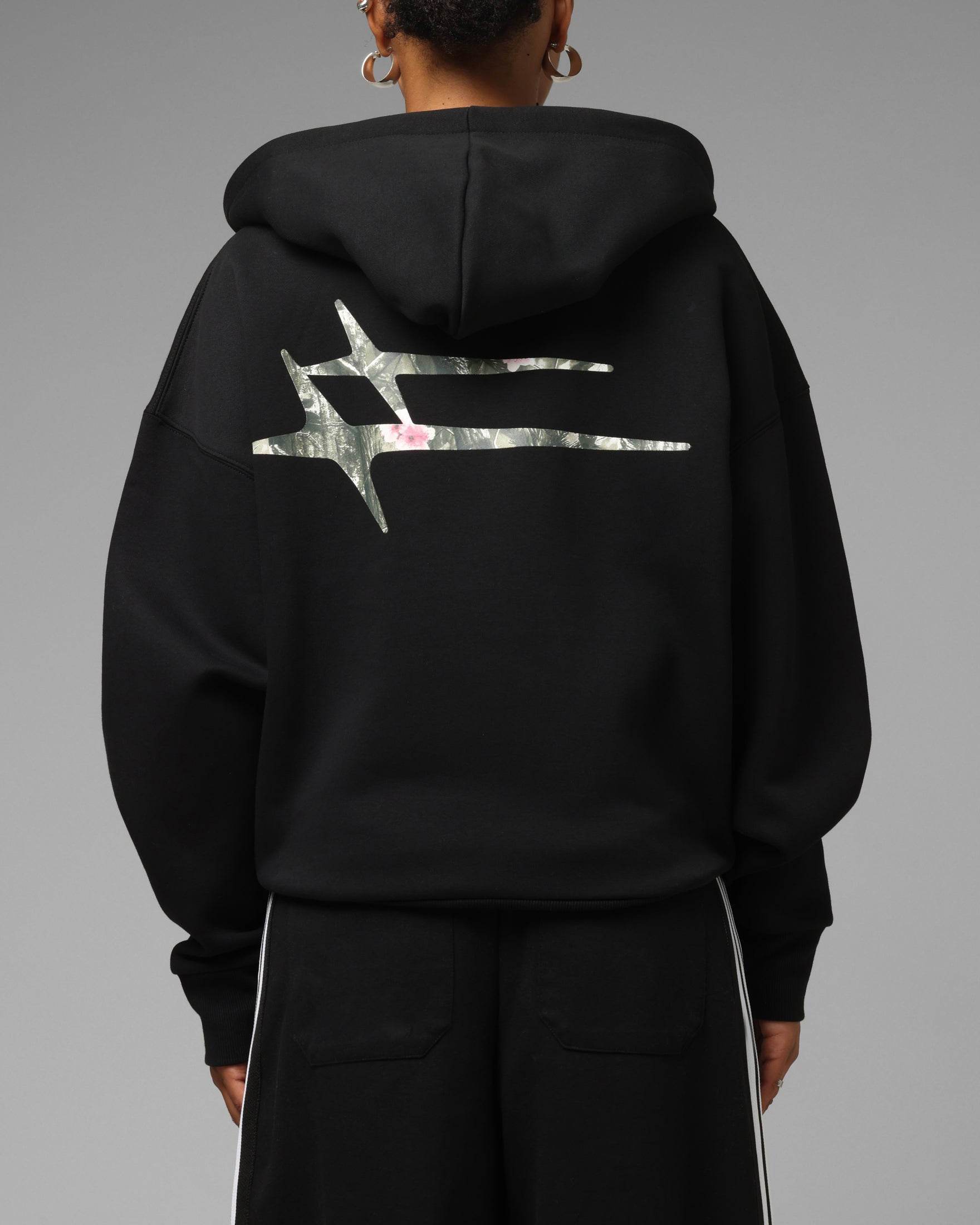 Loiter Ultra Hybrid Zip Hoodie Black/Camo | Culture Kings US