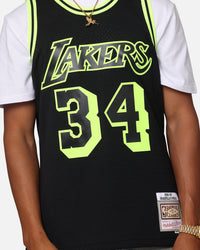 Mitchell & Ness Los Angeles Lakers Shaquille O'Neal 'Volt' 1996 Swing Jersey Black/Yellow