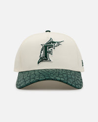 New Era  Florida Marlins 'Croc Skin 2.0' 9FORTY A-Frame Snapback Chrome/Dark Green