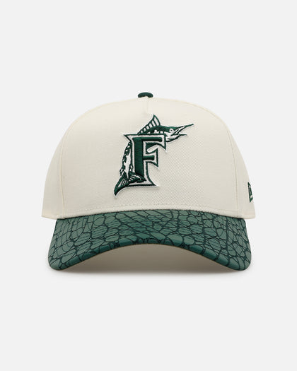 New Era  Florida Marlins 'Croc Skin 2.0' 9FORTY A-Frame Snapback Chrome/Dark Green