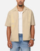 Saint Morta Flocka Button Up Shirt Tan