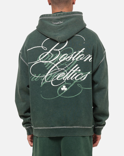 Mitchell & Ness Boston Celtics Star Script Hoodie Pine Green