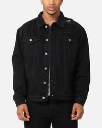 Saint Morta Denim Trucker Jacket Washed Black