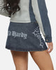 Ed Hardy Women's Crossfire Wrap Skirt Mid Blue