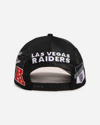 New Era Las Vegas Raiders 'Mesh Crown All Over Logos' 9FORTY A-Frame Snapback Official Team Colour