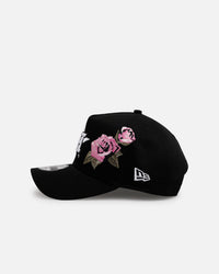 New Era Houston Astros 'Pink Rose Embroidery' 9FORTY A-Frame Snapback Black/Pink