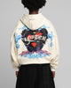 Loiter Hearts Zip Hoodie Off White