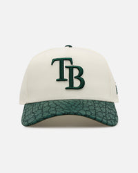 New Era Tampa Bay Rays 'Croc Skin 2.0' 9FORTY A-Frame Snapback Chrome/Dark Green