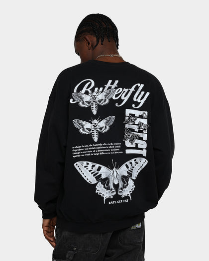 Rats Get Fat Butterfly Effect Vintage Crewneck Black Wash