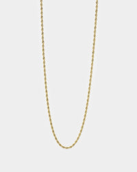 NXS 2mm Rope Necklace Gold
