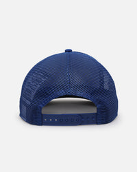 New Era New York Yankees 'Podium Pack' Pre-Curved Golfer Trucker Snapback Light Royal/Metallic Gold