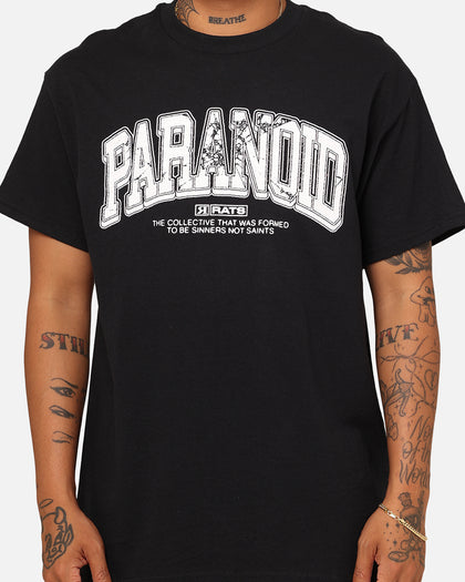 Rats Get Fat Paranoid T-Shirt Black