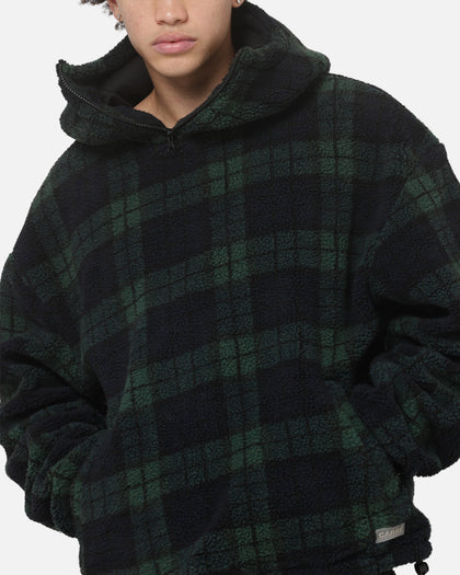 Carre Sherpa Hooded Jumper Tartan Plaid