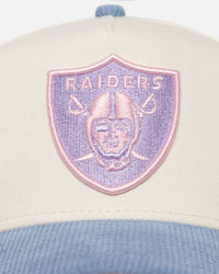 New Era Oakland Raiders 'Easter Corduroy' 9FORTY A-Frame Snapback White/Blue