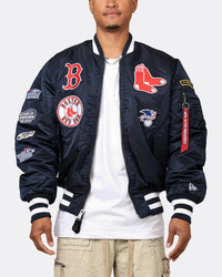 New Era X Alpha Series X MLB Boston Red Sox MA-1 Bomber Jacket Navy