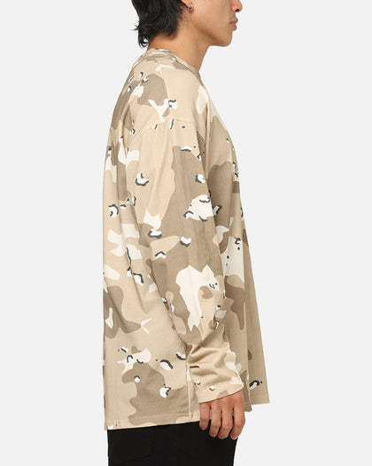 Carre Deserted Long Sleeve T-Shirt Brown Camo