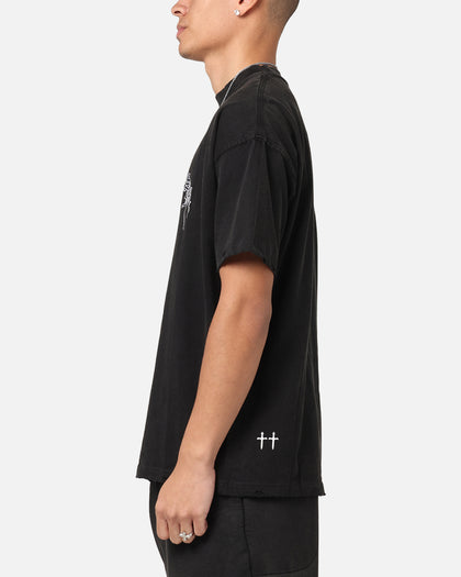 Saint Morta Fray Boxy T-Shirt Vintage Black