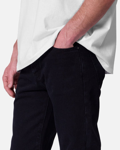 MNML Straight Raw Jeans Rinsed Black