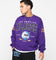 X-Large Hockey Crewneck Sweatshirt Purple