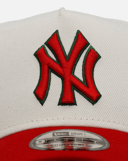 New Era New York Yankees 'Strawberry' 9FORTY A-Frame Snapback Chrome/Red