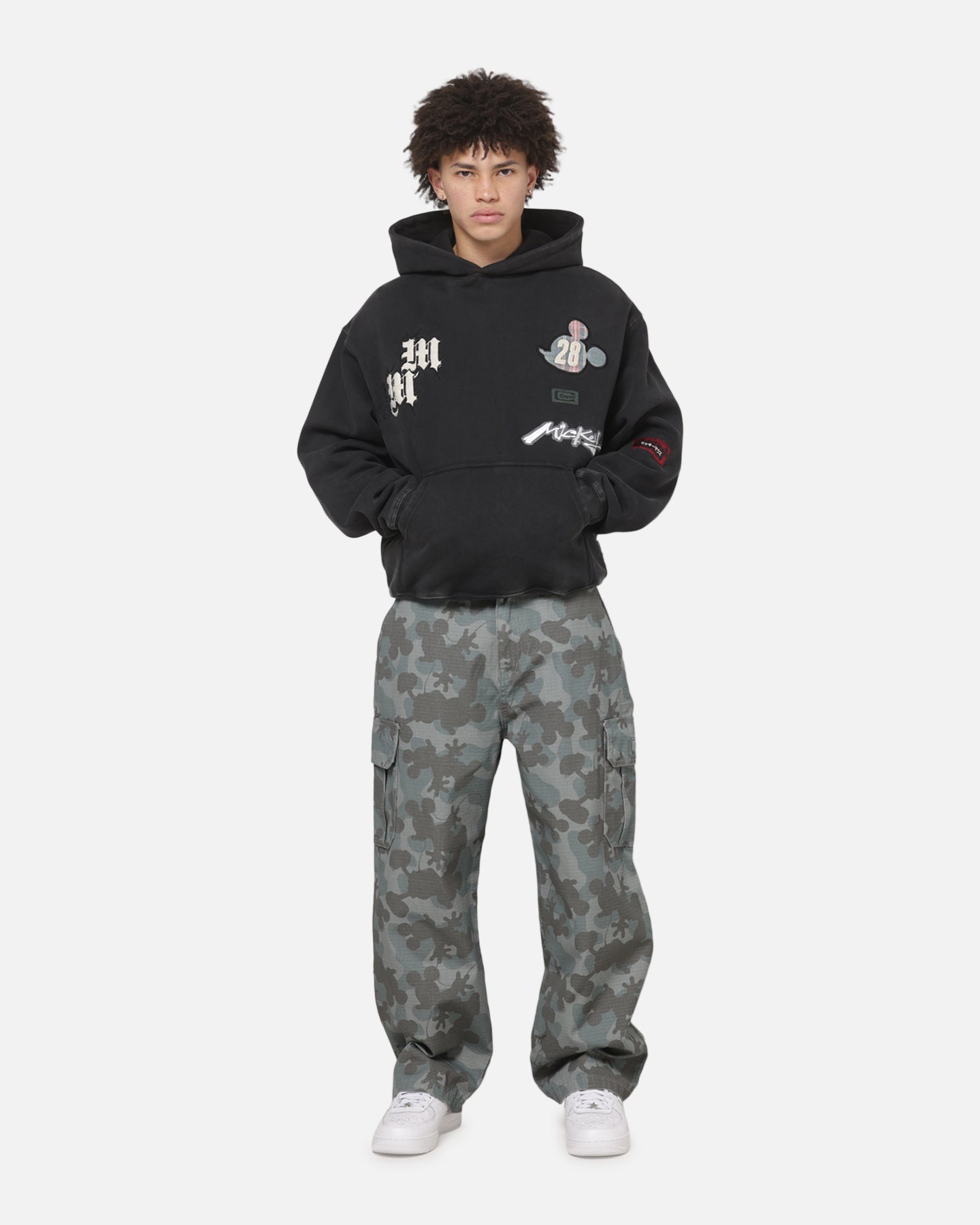 Carré x Disney Mickey & Friends Distressed Pullover Hoodie