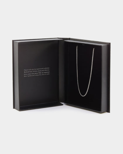 NXS 2MM Micro Tennis Necklace White Gold