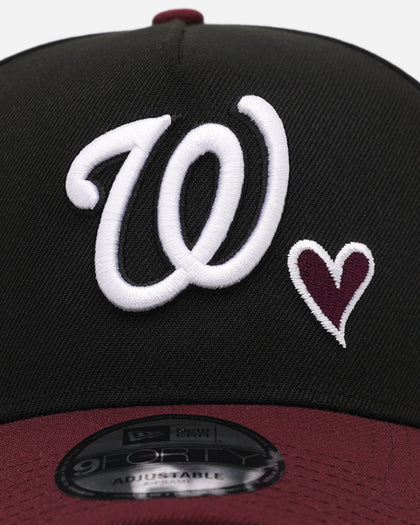 New Era Washington Nationals 'Burgundy Hearts' 9FORTY A-Frame Snapback Black/Maroon