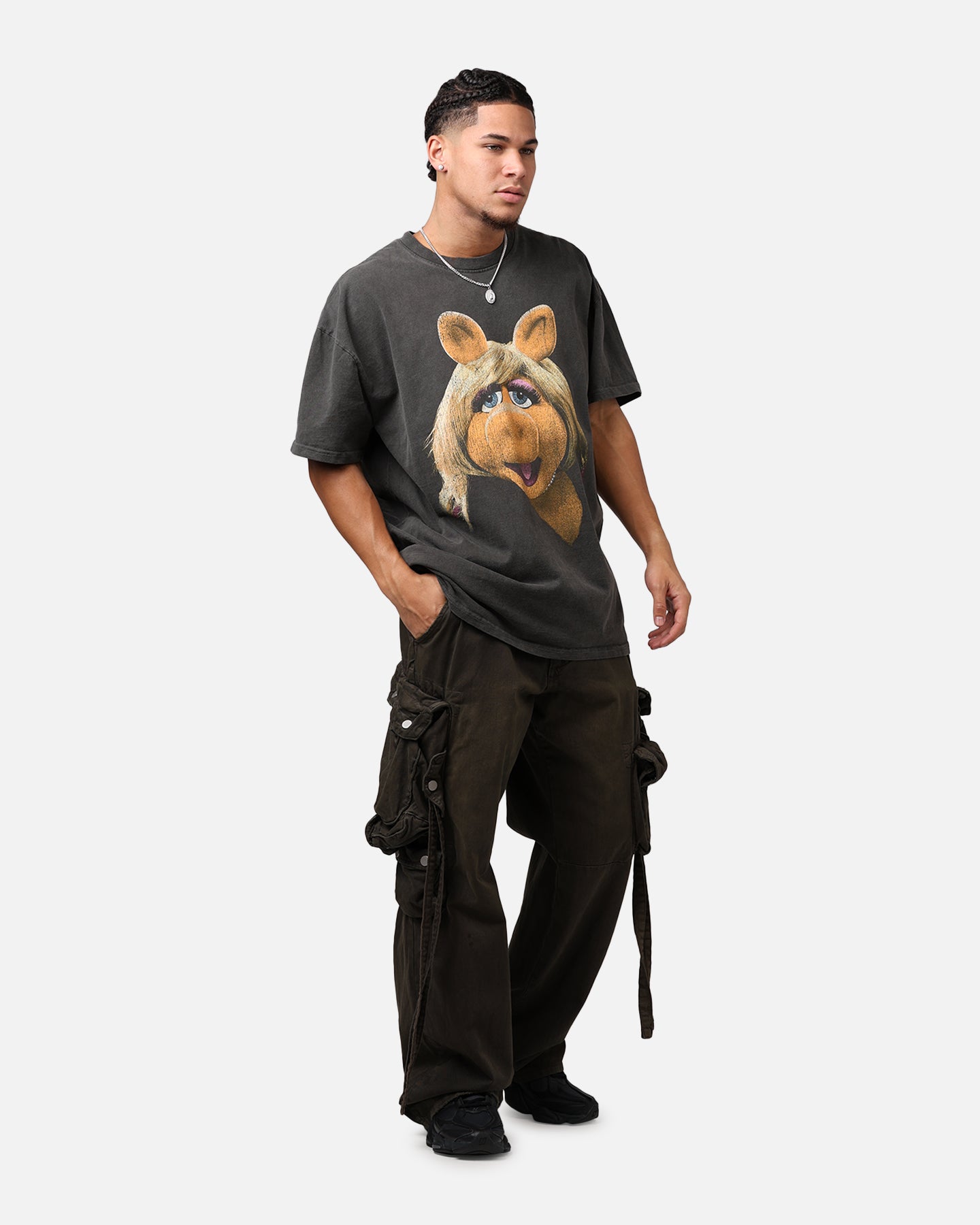 73Studio Disney The Muppets Miss Piggy Heavyweight T-Shirt Black