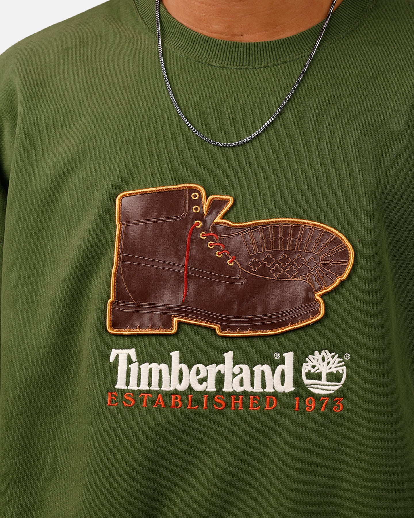 Timberland Badge Crewneck Forest Green | Culture Kings US