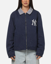 Majestic Athletic New York Yankees Paint Splat Carpenter Jacket Indigo