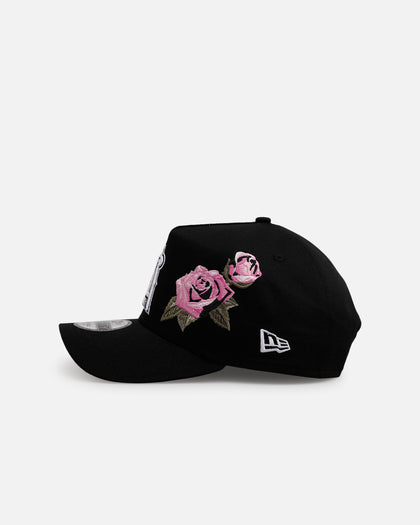 New Era Los Angeles Angels 'Pink Rose Embroidery' 9FORTY A-Frame Snapback Black/Pink