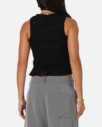 XXIII Women's Shirred Top Black